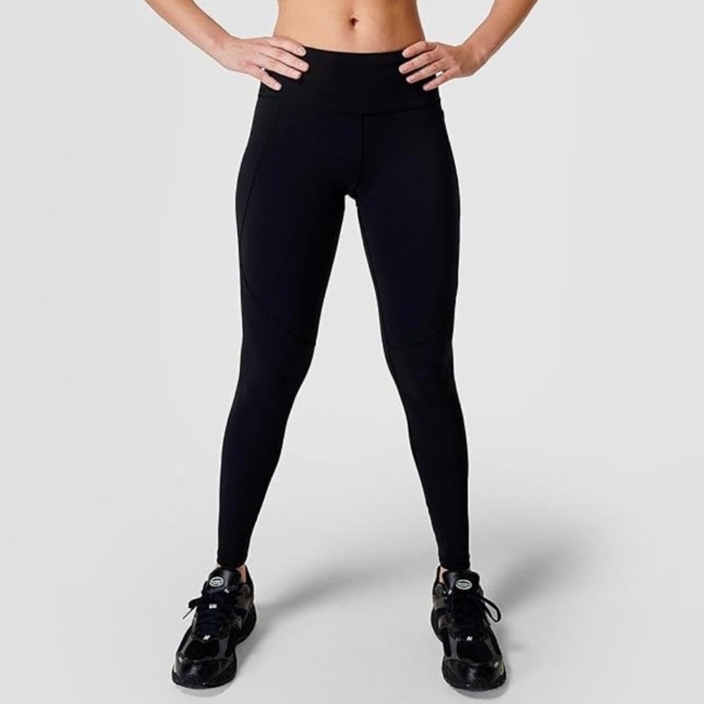 Sweaty Betty The Power 7/8 Black High Waist Workout Leggings, Medium,Workout Gym